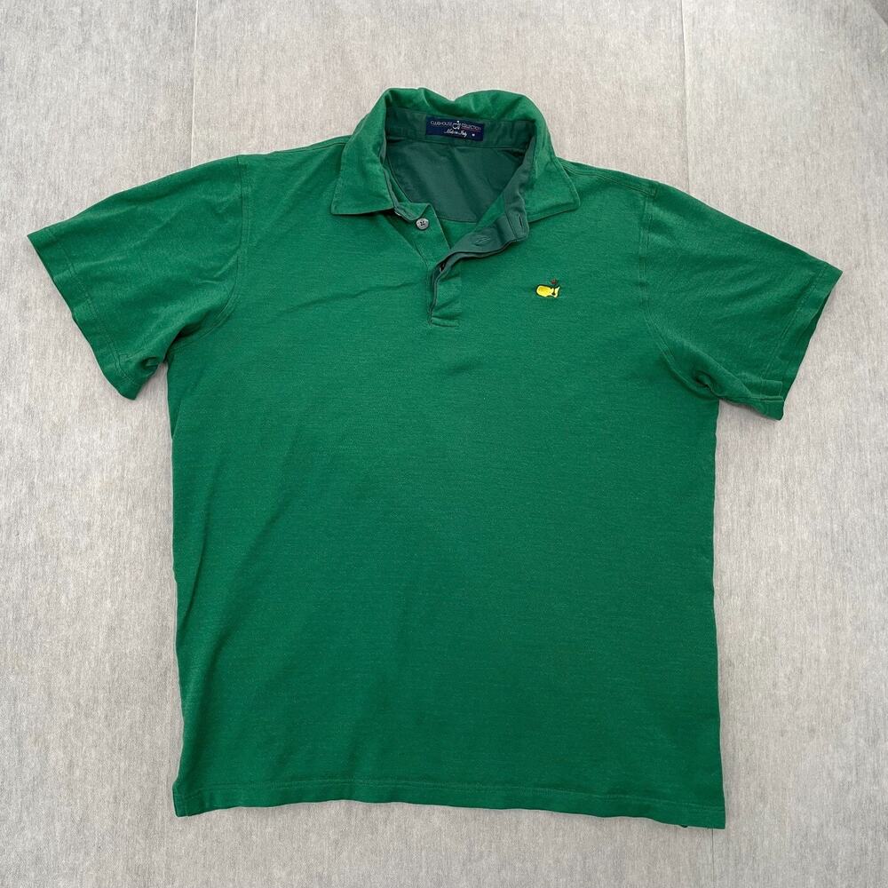 Masters Clubhouse Collection Shirt Adult Medium Green Polo Augusta Nationals Men